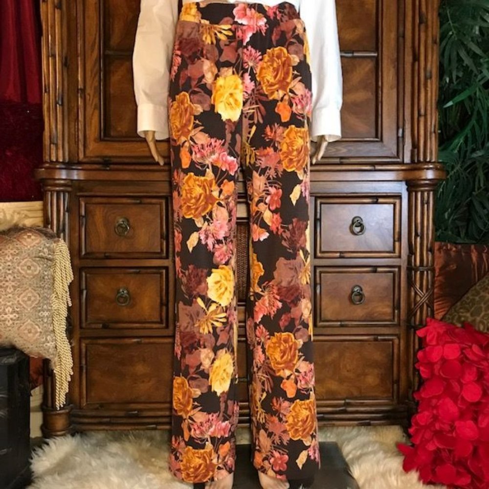 Lemon Way Sun Rose Palazzo Pants